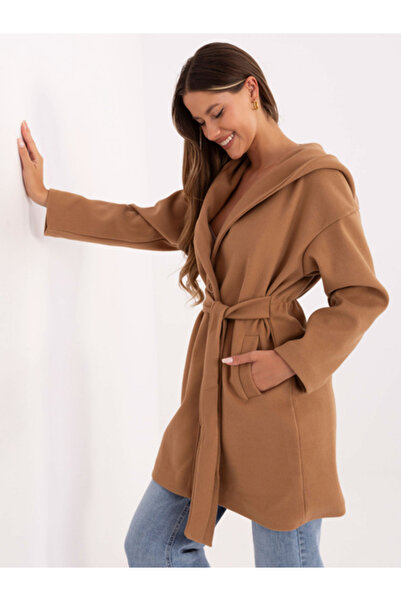 rue parıs Palton Dama, RUE PARIS, Poliester, Maneca lunga, Camel, model IT-A9...