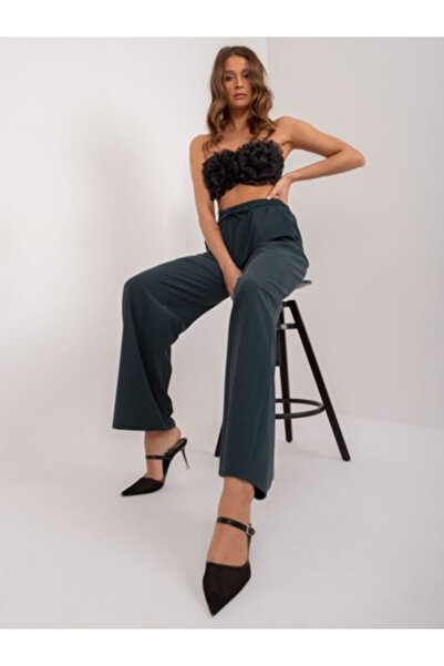 LAKERTA Women's Pants, LAKERTA, Cotton, Elegant, Dark Green, model LK-SP-5096...