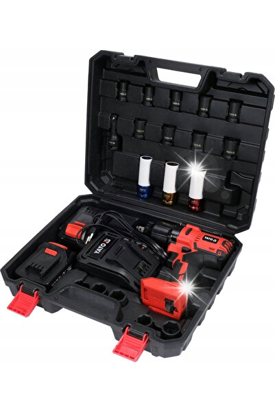 yato Cheie de impact 18V fără perii 1/2 700Nm 18V 2x3Ah cu accesorii CrMo