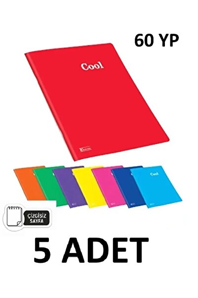 KESKİN COLOR 5 bucăți caiet A4 cu cusături metalice, 60 de coli, copertă din ...