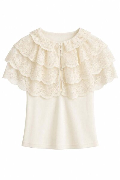 HAZELANNA Lace Collar Camisole Blouse