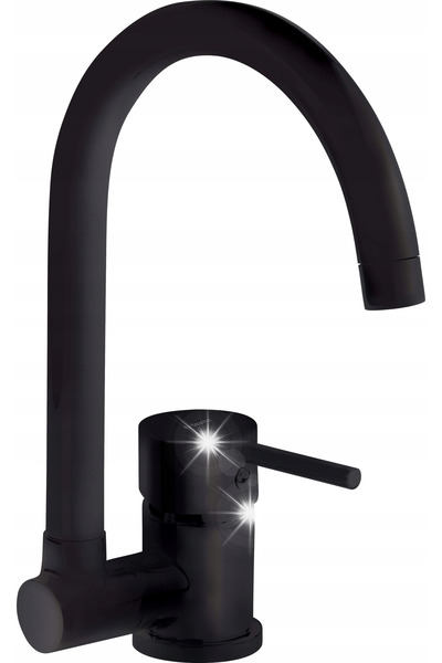 DEANTE Baterie de bucătărie pe blat Aster BCA_N61M negru alamă