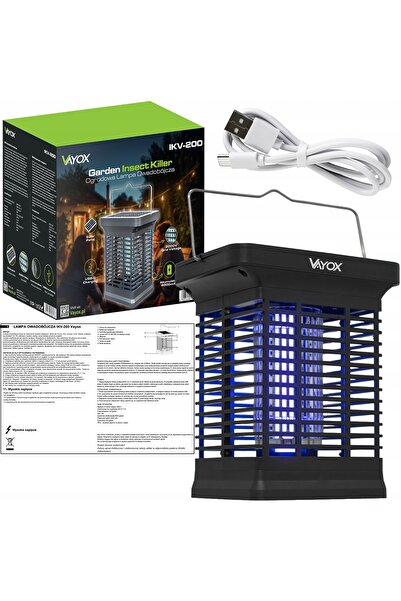 NO BRAND Lampă anti-insecte pentru țânțari și muște, cu panou solar USB, lamp...