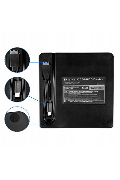 NO BRAND Recorder extern cu hub pentru discuri CD DVD, SD TF, USB 3.0 pentru ...