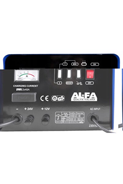 AL-FA Încărcător auto pentru pornire și încărcare baterii 12V/24V