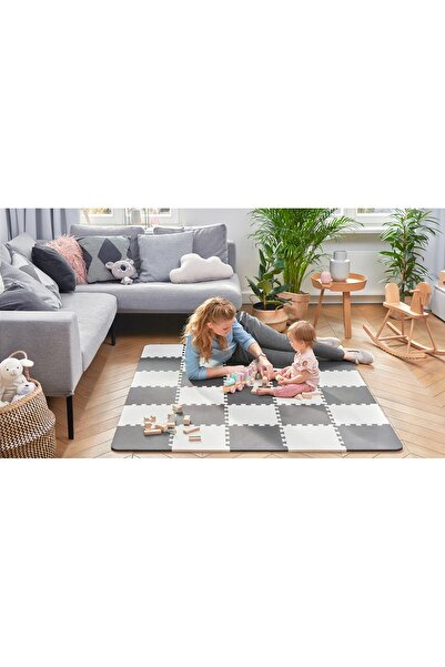 Kinderkraft Puzzle din spumă Luno Negru, 30 de piese, Geantă inclusă