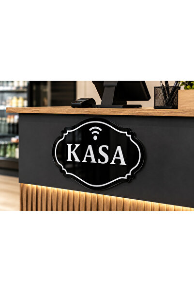 zafrakreklam Foil Cut Decorative Sign on Plexiglass Modern Cashier Sign Cafe ...