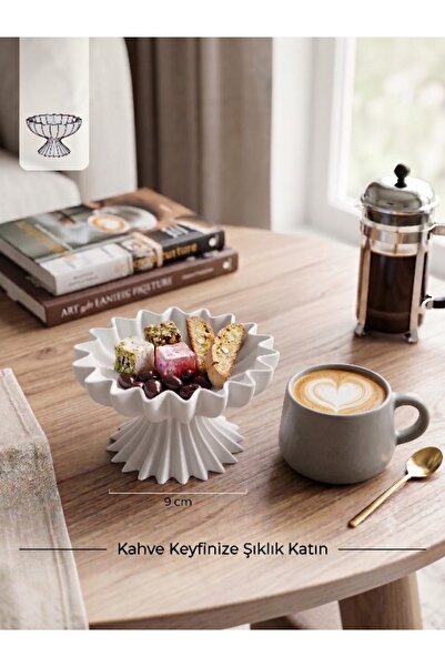 tekmation Tekli Modern Tasarım Dekoratif Kahve Yanı Lokumluk / Sunumluk (Plas...