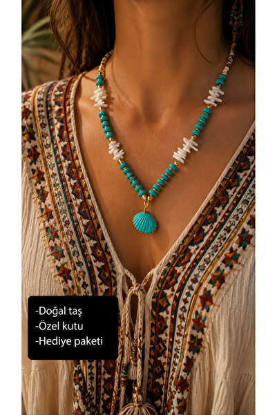 HER ŞEY NOTA www.herseynota.com Bohemian Sea-Inspired Women's Necklace with N...