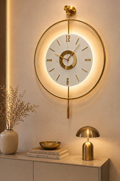 AGA KONSEPT Ledli Gold Orjin 24 (Büyük Boy 45 x 65 Cm), Modern Dekoratif Sark...