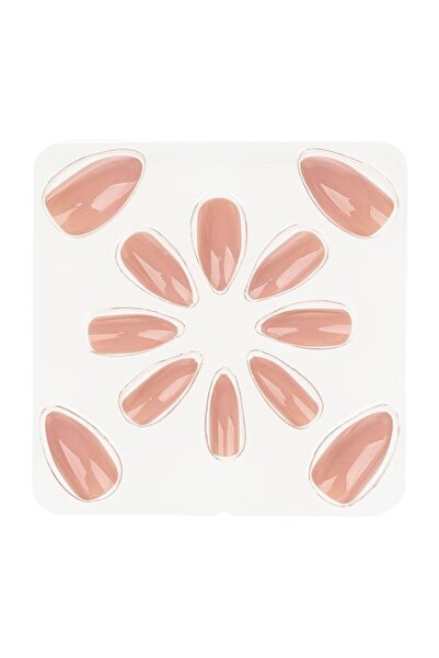 OEM Unghii false nude cu adeziv inclus, 12 bucăți, formă stiletto – manichiur...