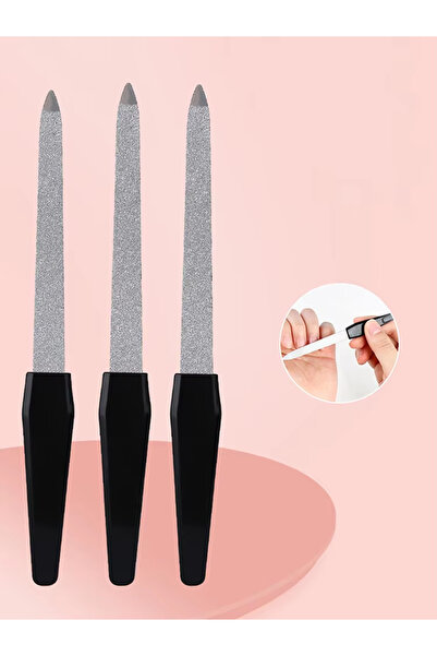 Choice 3pcs Black 3pcs DIY Nail Art Professional Nail File Metal Nail File Do...