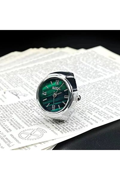 Choice silvery New Hot Selling Creative Alloy Shell Finger Round Green Dial C...