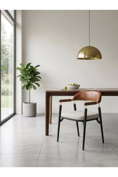 Gazzini Furniture Valen Exclusive Kolçaklı Metal Sandalye