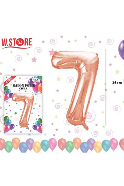 Re Rose gold number 0-9 foil balloon, height 35 cm, self-sealing, decoration ...
