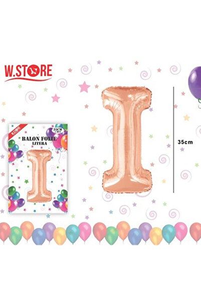Re Balon folie literă A-Z roz auriu, înălțime 35 cm, autoetanșabil, decor pet...