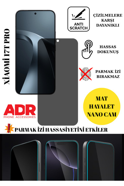 ADR Phone Accessories Mi 17T Pro Hayalet Cam Mat Nano Ekran Koruyucu Darbeler...