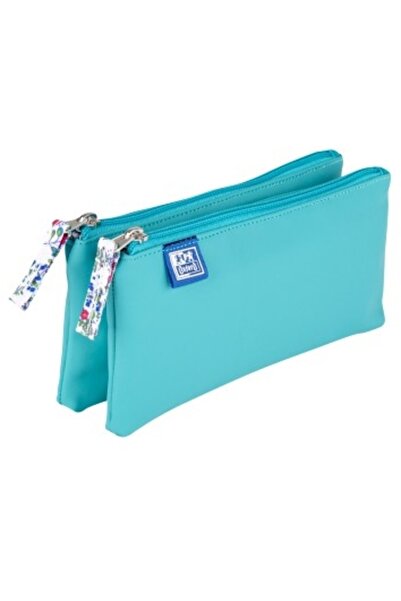 Oxford Penar 2 Zip Floral Pastel, tip etui dublu, inchidere cu fermoar, culoa...