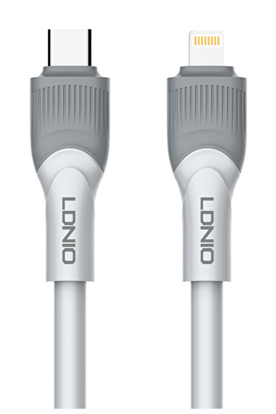 LDNIO Καλώδιο Lightning σε USB-C LC602I, 30W PD, 2μ, γκρι
