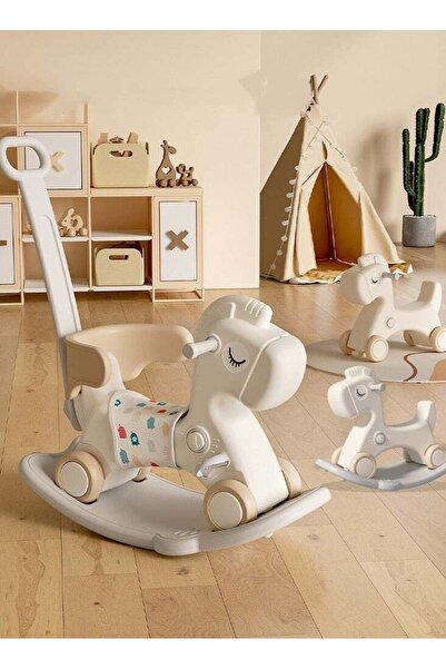 dukaan star Axisen 4-in-1 Rocking Horse Toy for Toddlers, Ride-on Toy with De...