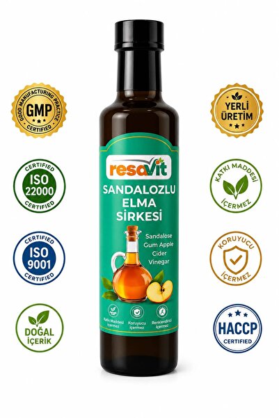 RESAVİT Sandaloz Sakızlı Elma Sirkesi Doğal Fermantasyon 500 ml