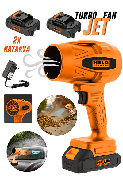 21V 4.0 Ah Çift Bataryalı Turbo Jet Fan ve Akülü Yaprak / Toz Üfleme Makinesi