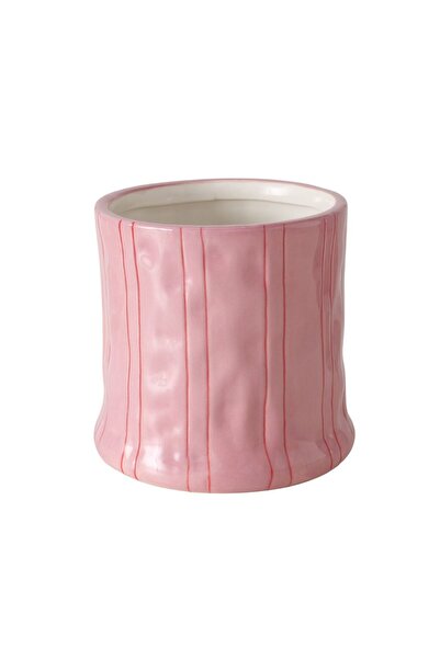 Boltze Suport decorativ pentru ghiveci, roz, ceramic, Ø12.5 cm Nordica