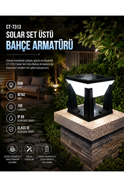 Cata CT-7313 Nepal Solar Set Üstü 50W Beyaz Işık