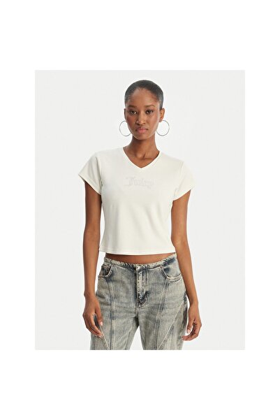 Juicy Couture Tricou de damă JCWCT126318 Crem