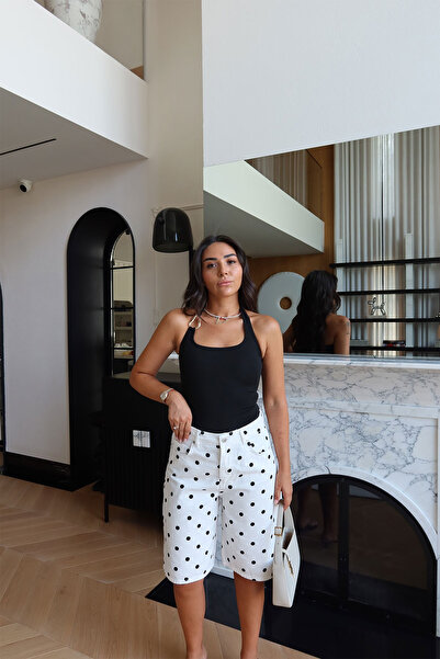 Özge Özgenç Halter Neck Blouse with Accessories