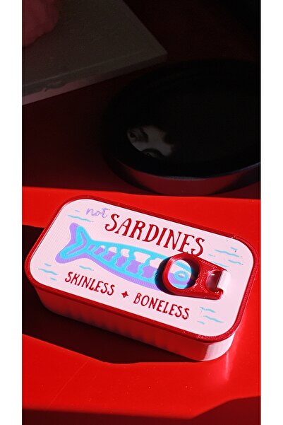 Pocket People Sardines Takı Saklama Kutusu | Mini Organizer Kutu | Küpe, Yüzü...