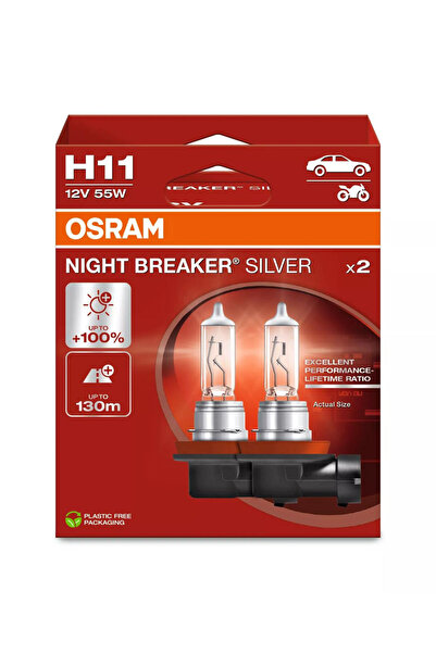 Osram Λάμπα αλογόνου Night Breaker Laser H11 |   12V - PGJ19-2 - Σετ άνω-κάτω...