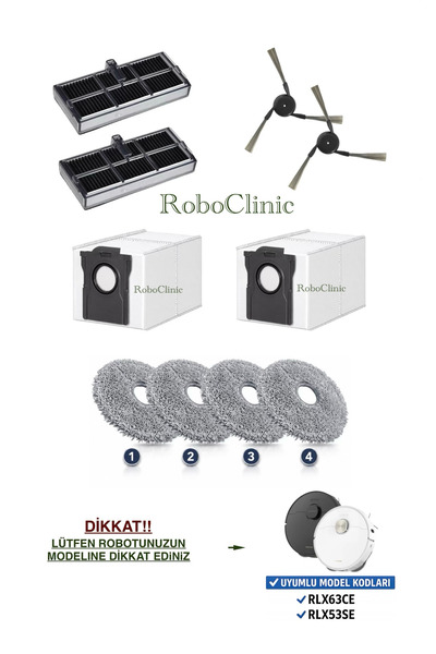 Roboclinic Sac de praf compatibil cu aspiratorul robot Dreame X40 Ultra L40 U...