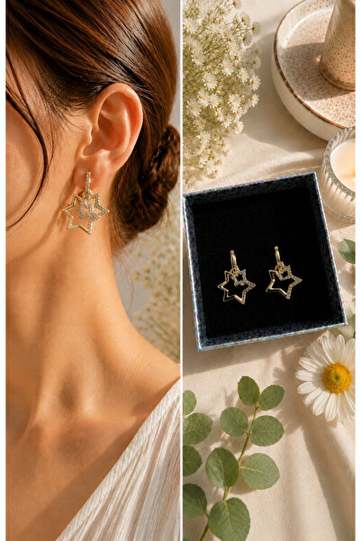 PULİNİN DÜKKANI Colorful Flower Figured Hoop Earrings – Elegant Women's Earri...