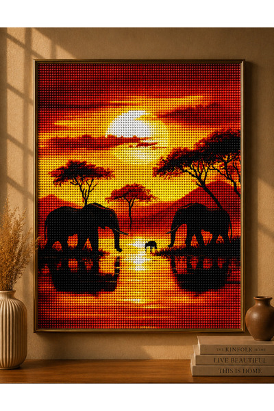 DNZt 5D Diamond Painting 50x65 cm Elmas Mozaik Boncuklu Taşlı Goblen Pano Tab...