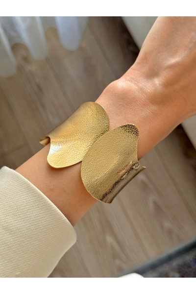 YOUES JEWELRY سوار نسائي من الفولاذ 316L بتصميم قيد سميك قابل للتعديل