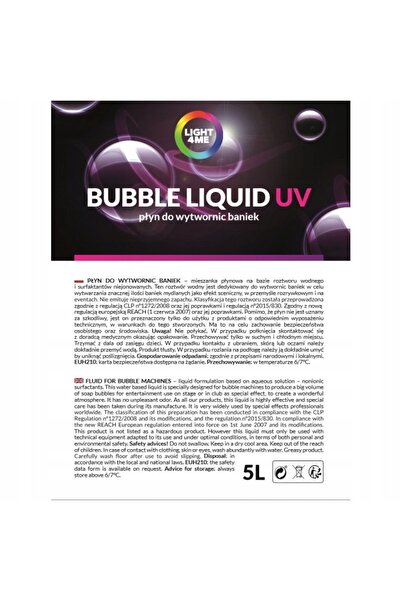 LIGHT4ME Lichid pentru mașini de bule UV 5 l