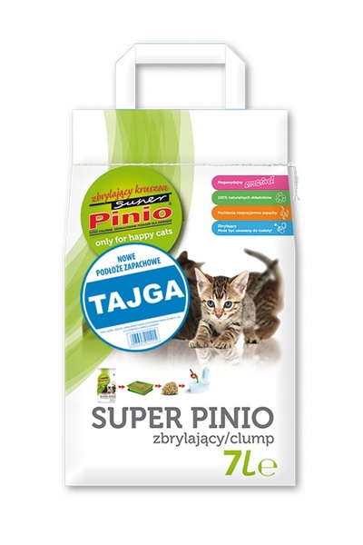 NO BRAND Cenușă pentru pisici SUPER BENEK Pinio Taiga 7 L
