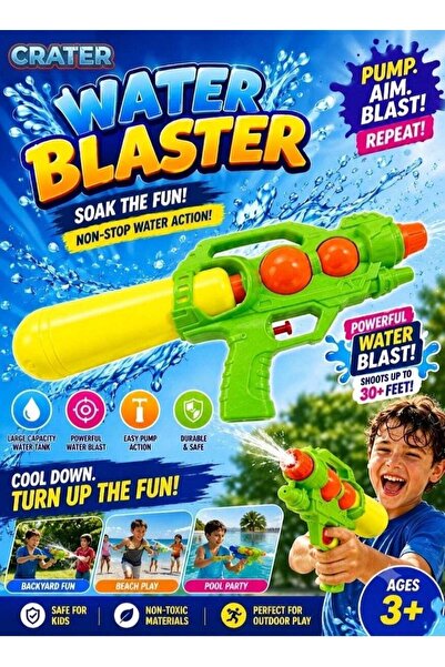 CRATER مسدس ماء للأطفال متعدد الألوان خفيف الوزن للاستخدام الخارجي 40 سم
