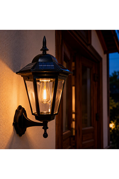 iTin Lampa Solara LED de Perete Exterior 21 x 36 cm, Aluminiu Turnat, Senzor ...