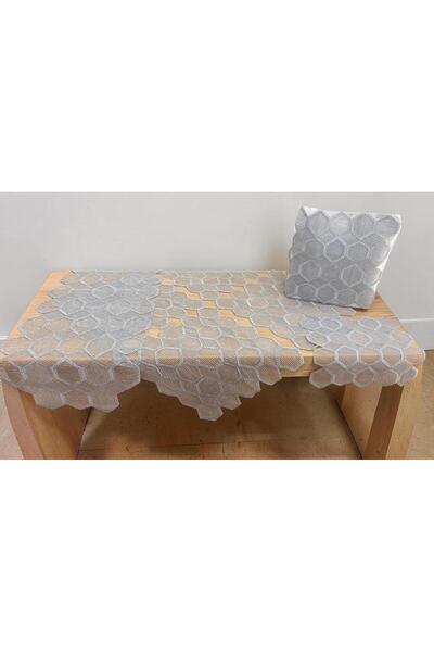 Linea Home ΣΕΤ 5ΤΜΧ ΚΑΡ CELL ΓΚΡΙ ΔΑΝΤΕΛΑ ΒΟΥΑΛ ΤΕΜΑΧΙΩΝ ΤΡ/ΡΕ 120Χ120 ΚΑΡΕ 1...