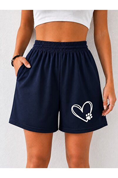 ZAVIXO Women's 100% Cotton Casual Printed Black Shorts
