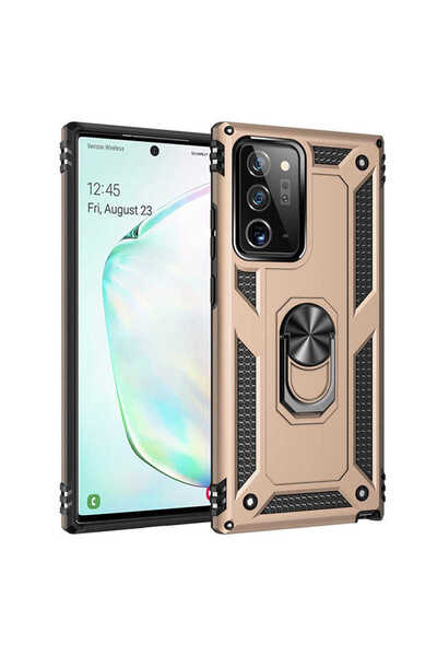 Pazarplus Galaxy Note 20 Ultra Case Camera Protector Magnetic Stand Tank Protection