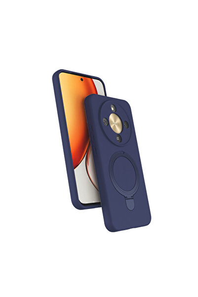 zore Honor Magic 8 Lite 5G Kılıf 360 Derece Döner Standlı MagSafe Kamera Lens...