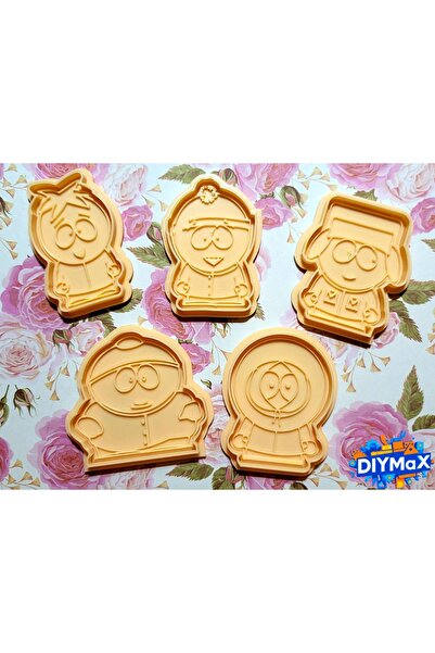 DIYMaX South Park Cookie Mold Figured Dough Shaper Set of 5