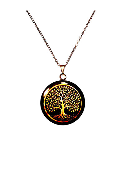 Oxolux, Lavinia Tree of Life necklace, in gift box, contrasting design, women...