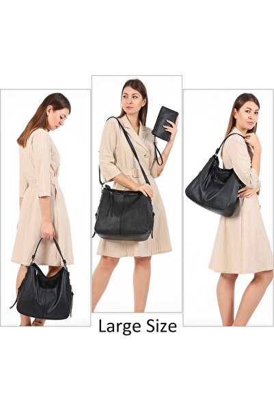 Generic Women's PU Leather Fashion Hobo Shoulder Tote Bags with Adjustable Sh...