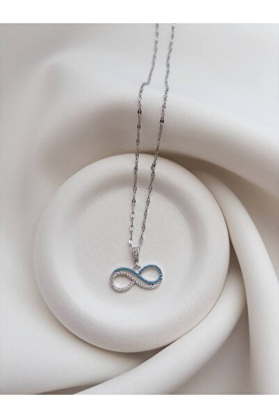 Minne Jewelry-Accessory Zircon Stone Infinity Necklace - Steel Women's Neckla...
