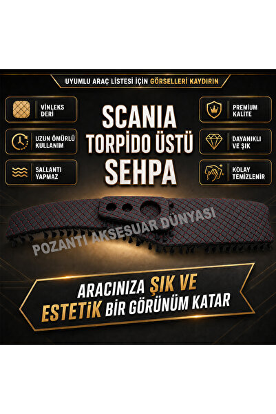 pozantiaksesuardunyasi Scania 1996–2008 Compatible Dashboard Top Window Front...