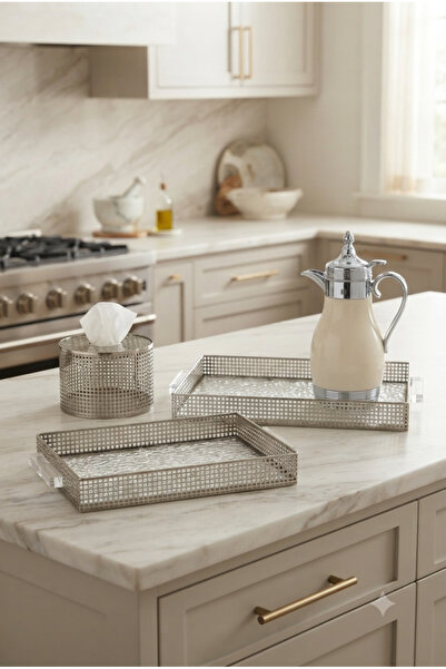 Generic Luxury Tea Pot or Coffee Set with Serving Trays and Napkin Box in Ele...